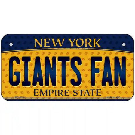 Giants Fan New York Novelty Metal License Plate 6" x 3" (BP)