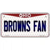 Browns Fan Ohio Novelty Metal License Plate 6" x 3" (BP)