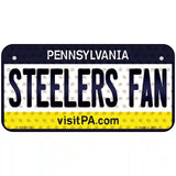 Steelers Fan Pennsylvania Novelty Metal License Plate 6" x 3" (BP)