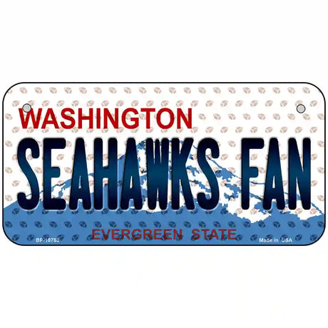 Seahawks Fan Washington Novelty Metal License Plate 6" x 3" (BP)