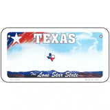 Texas New State Novelty Metal License Plate 6" x 3" (BP)