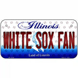 White Sox Fan Illinois Novelty Metal License Plate 6" x 3" (BP)