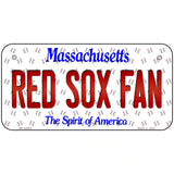 Red Sox Fan Massachusetts Novelty Metal License Plate 6" x 3" (BP)