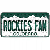 Rockies Fan Colorado Novelty Metal License Plate 6" x 3" (BP)