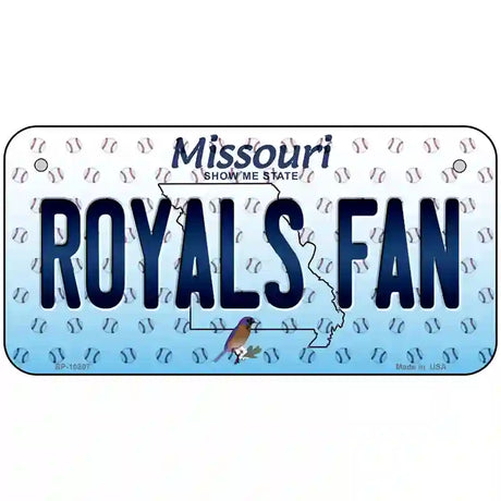 Royals Fan Missouri Novelty Metal License Plate 6" x 3" (BP)