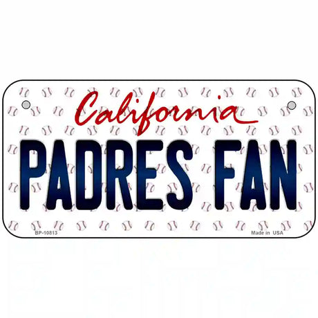 Padres Fan California Novelty Metal License Plate 6" x 3" (BP)