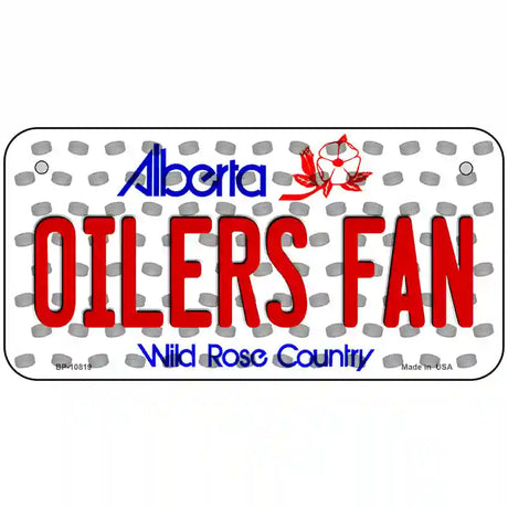 Oilers Fan Alberta Novelty Metal License Plate 6" x 3" (BP)