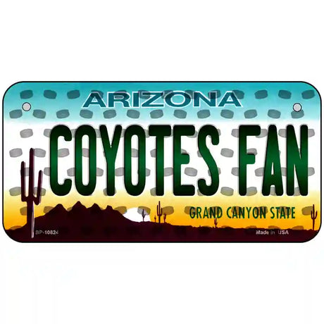 Coyotes Fan Arizona Novelty Metal License Plate 6" x 3" (BP)