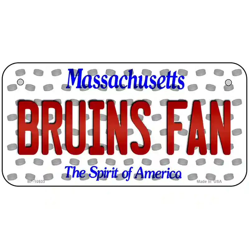 Bruins Fan Massachusetts Novelty Metal License Plate 6" x 3" (BP)