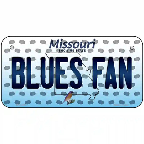 Blues Fan Missouri Novelty Metal License Plate 6" x 3" (BP)