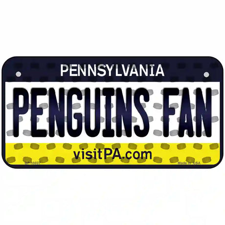 Penguins Fan Pennsylvania Novelty Metal License Plate 6" x 3" (BP)