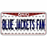 Blue Jackets Fan Ohio Novelty Metal License Plate 6" x 3" (BP)