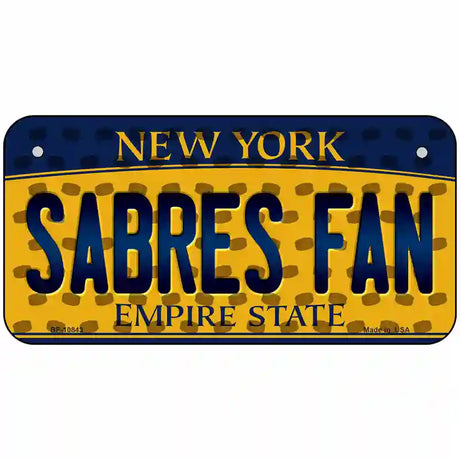 Sabres Fan New York Novelty Metal License Plate 6" x 3" (BP)