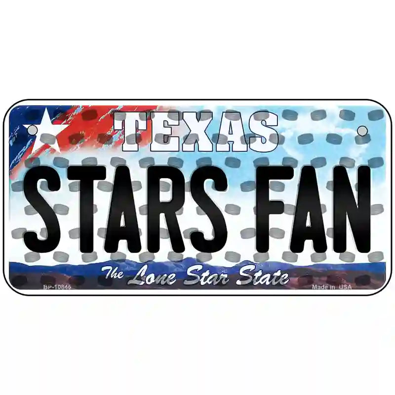 Stars Fan Texas Novelty Metal License Plate 6" x 3" (BP)