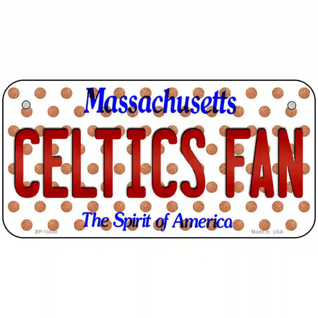 Celtics Fan Massachusetts Novelty Metal License Plate 6" x 3" (BP)