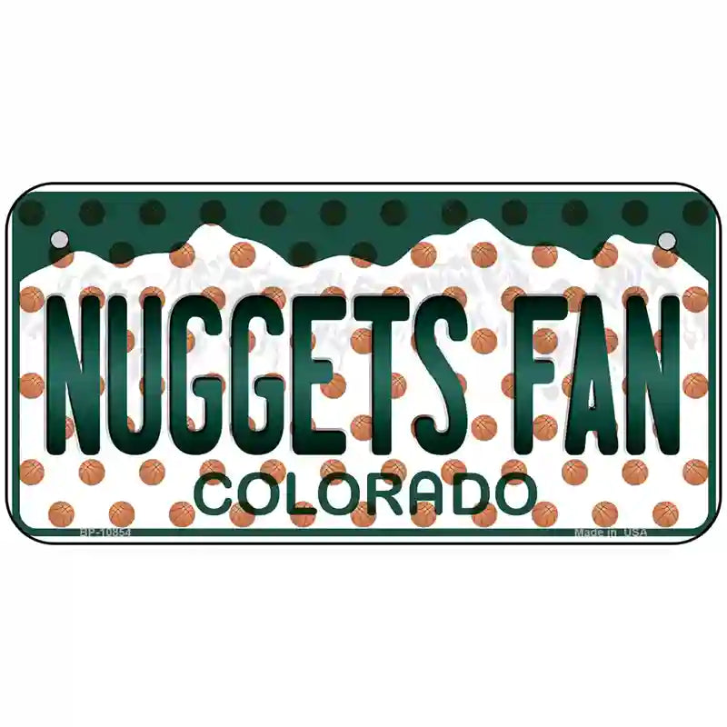 Nuggets Fan Colorado Novelty Metal License Plate 6" x 3" (BP)