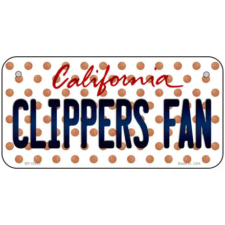 Clippers Fan California Novelty Metal License Plate 6" x 3" (BP)