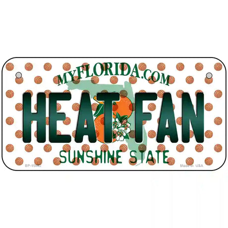 Heat Fan Florida Novelty Metal License Plate 6" x 3" (BP)