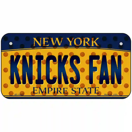 Knicks Fan New York Novelty Metal License Plate 6" x 3" (BP)