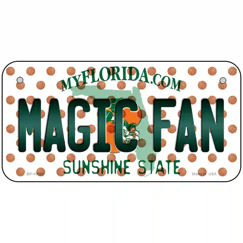 Magic Fan Florida Novelty Metal License Plate 6" x 3" (BP)