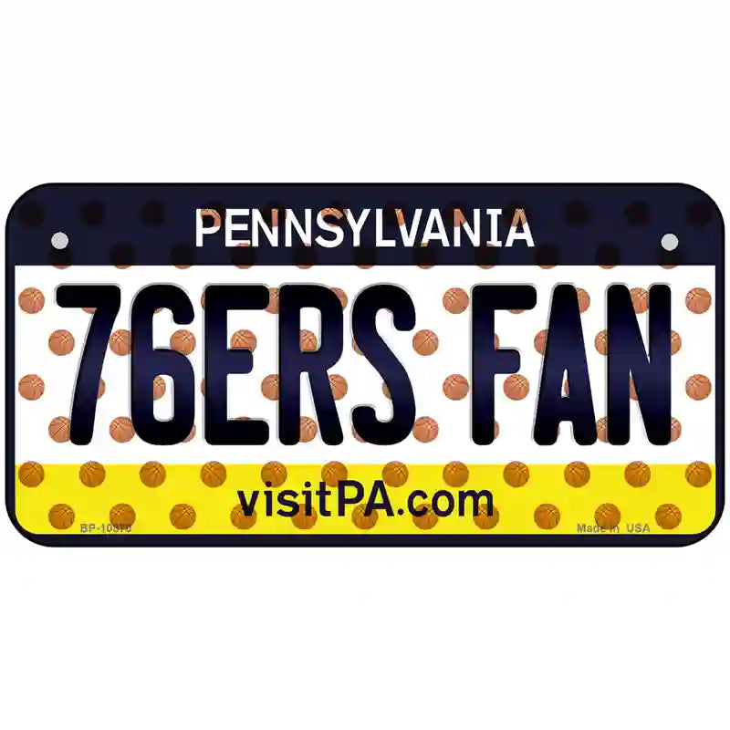 76ers Fan Pennsylvania Novelty Metal License Plate 6" x 3" (BP)