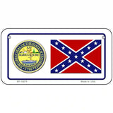 Confederate Flag Tennessee Seal Novelty Metal License Plate 6" x 3" (BP)