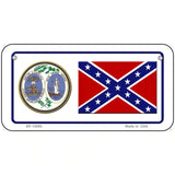 Confederate Flag South Carolina Seal Novelty Metal License Plate 6" x 3" (BP)