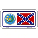 Confederate Flag Texas Seal Novelty Metal License Plate 6" x 3" (BP)