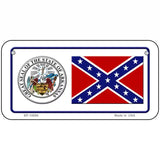 Confederate Flag Arkansas Seal Novelty Metal License Plate 6" x 3" (BP)