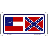 Confederate Robert E Lee Flag Novelty Metal License Plate 6" x 3" (BP)