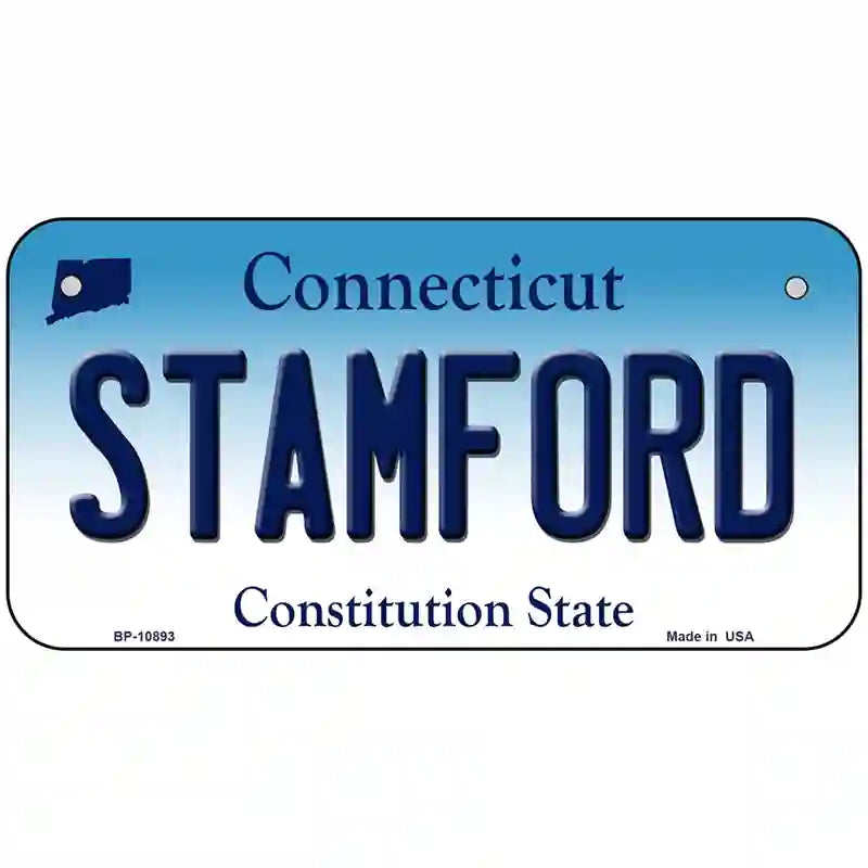 Stamford Connecticut Metal Novelty License Plate