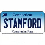 Stamford Connecticut Metal Novelty License Plate 6" x 3" (BP)