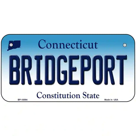 Bridgeport Connecticut Metal Novelty License Plate 6" x 3" (BP)