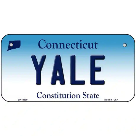 Yale Connecticut Metal Novelty License Plate 6" x 3" (BP)