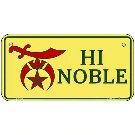 High Noble Novelty Metal License Plate 6" x 3" (BP)