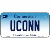 UConn Connecticut Metal Novelty License Plate 6" x 3" (BP)