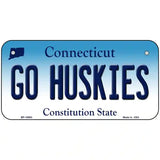 Go Huskies Connecticut Metal Novelty License Plate 6" x 3" (BP)