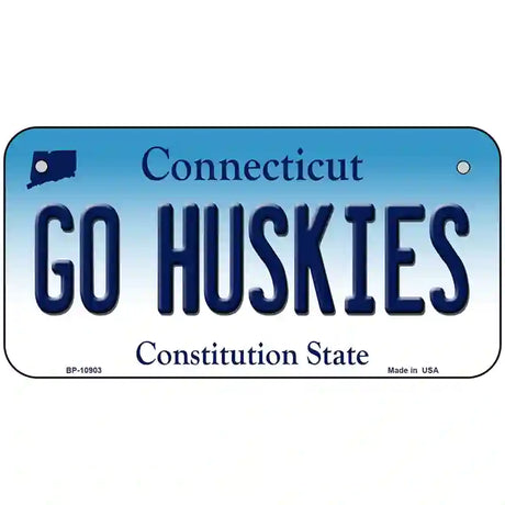 Go Huskies Connecticut Metal Novelty License Plate 6" x 3" (BP)