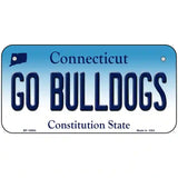 Go Bulldogs Connecticut Metal Novelty License Plate 6" x 3" (BP)