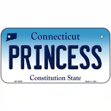 Princess Connecticut Metal Novelty License Plate 6" x 3" (BP)