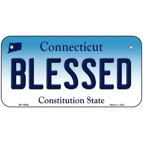 Blessed Connecticut Metal Novelty License Plate 6" x 3" (BP)