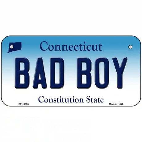 Bad Boy Connecticut Metal Novelty License Plate 6" x 3" (BP)