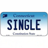 Single Connecticut Metal Novelty License Plate 6" x 3" (BP)