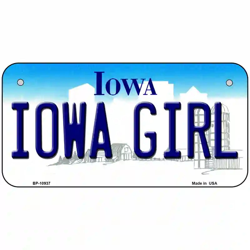 Iowa Girl Iowa Metal Novelty License Plate 6" x 3" (BP)