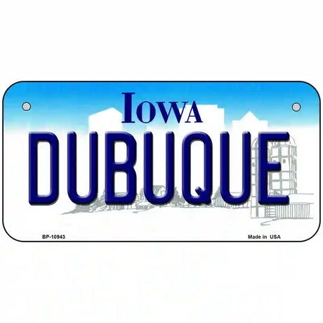 Dubuque Iowa Metal Novelty License Plate 6" x 3" (BP)