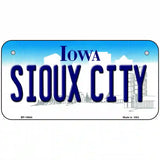 Sioux City Iowa Metal Novelty License Plate 6" x 3" (BP)