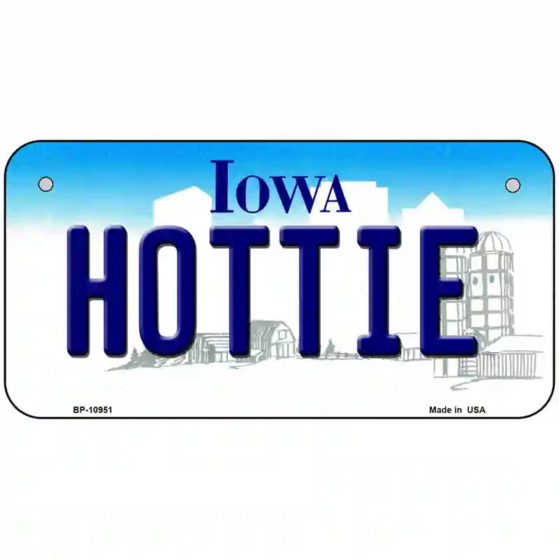 Hottie Iowa Metal Novelty License Plate 6" x 3" (BP)