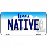 Native Iowa Metal Novelty License Plate 6" x 3" (BP)