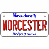 Worcester Massachusetts Metal Novelty License Plate