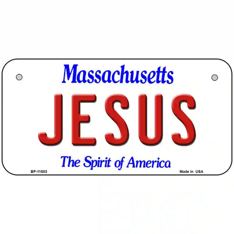 Jesus Massachusetts Metal Novelty License Plate 6" x 3" (BP)